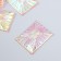 Decor for creativity Plastic "Flash" Holography Pink set 6 pcs 4x3 cm