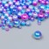 Beads for creativity plastic "Round. Gradient. Mermaid Fiolet" d = 3-8 mm, set 10 grams