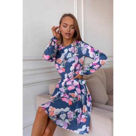Women's dress, size 42, blue color 5567-5