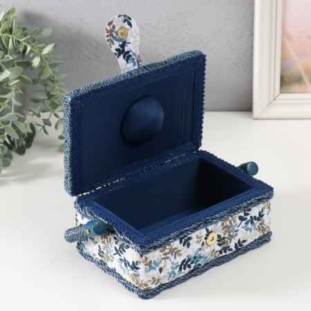 Casket for needlework "Little branches" 18x12x9.5 cm-2