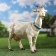 Garden figure "Goat with horns" 38x42cm
