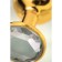 Anal plug Metal by Toyfa, golden, with a white crystal, 7.5 cm, d = 3 cm