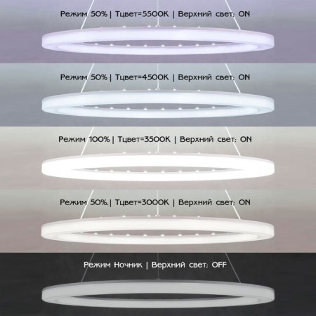 Suspended Citilux “Electron” CL710B64S, 65x65x40 cm, 1x64W, LED, white color-15