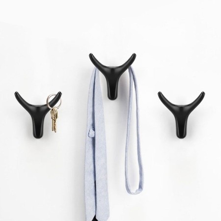 Furniture hook Cappio Ox, two -rod, black-1