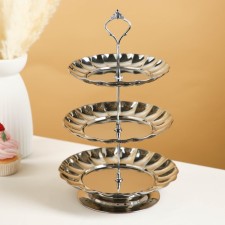 3-tier dish, d = 18/20/22 cm, silver color