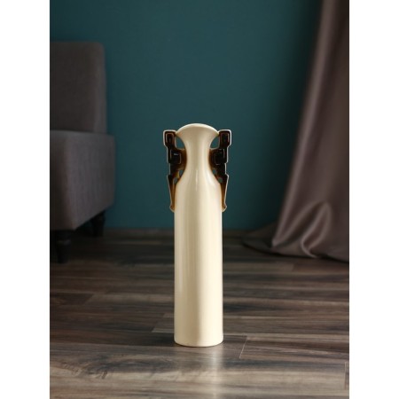 Ceramic vase "Sakura", floor, white, flowers mix, 53 cm-2