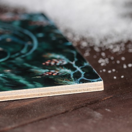 Board cutting shade “Happy New Year! Snowman ", 23 × 16 cm-2
