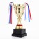 185V Cup, award figure, gold, tricolor, plastic stand, 26 × 16 × 8.5 cm.