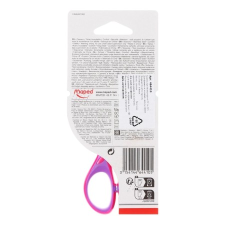 Baby scissors 13 cm, Essentials Soft, symmetrical, rubberized handles, mix-7