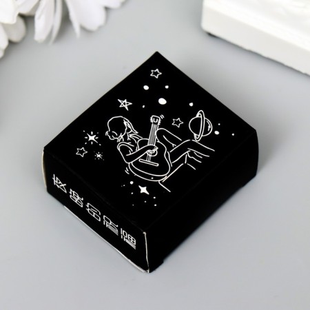 Acryl seal "Girl with guitar and night sky" 2x3.7x4.2 cm-4