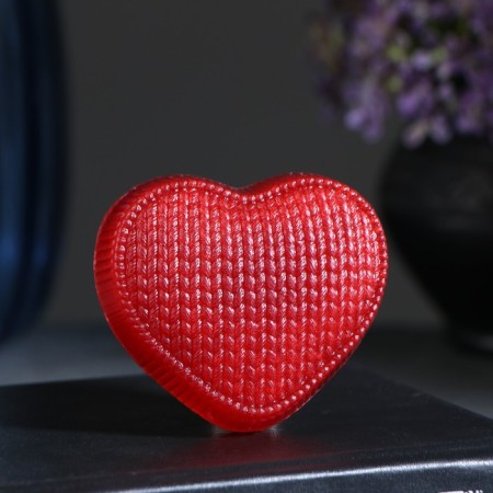 Figure soap "Knitted heart" red 70g
