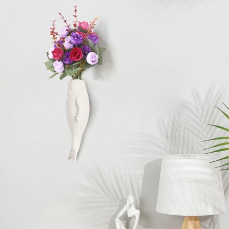 Nastenna-Vaza Decor "Fish" 26.2 x 7.3 cm, white-1
