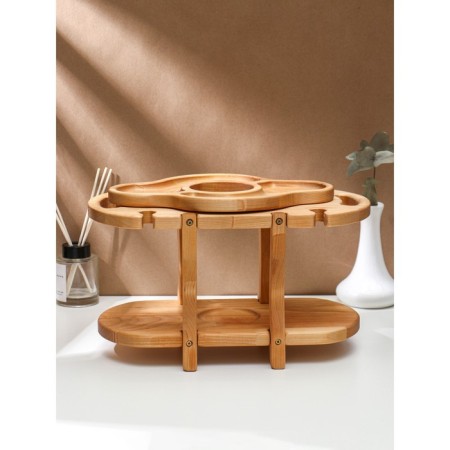 A table - a tray for wine with a removable menage of 4 ADELICA, 35 × 19 × 1.8 cm, height 21 cm, birch-4
