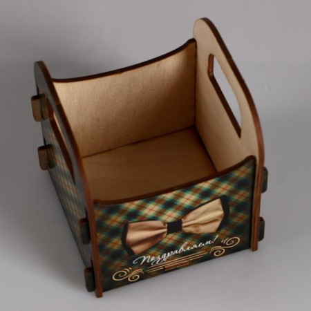 Kashpo wooden 10.5 × 10 × 11 cm Gift Roxy Smith "Congratulations!-3