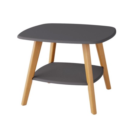 Gouring Hudson table, 650x650x500, graphite/oak light