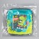 Disposable square plate "Happy Birthday", dinosaur, 16.5x16.5 cm