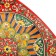 Largan Rishtan ceramics "Patterns", 31 cm, square, red mix