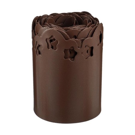 Border tape, 0.2 × 9 m, thickness 1.2 mm, plastic, curly, brown, mix, Greengo-7