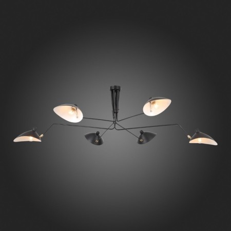Ceiling Ceiling ST LUCE. SL305.402.06. SPRUZZO. 6x60 watts, E27, 180x180x54 cm, black color-2