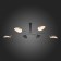 Ceiling Ceiling ST LUCE. SL305.402.06. SPRUZZO. 6x60 watts, E27, 180x180x54 cm, black color