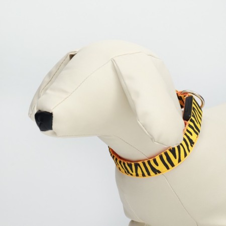 Collar with backlight tiger 3 glow modes Size S, Osh 22-40 x 2.5 cm Orange-3