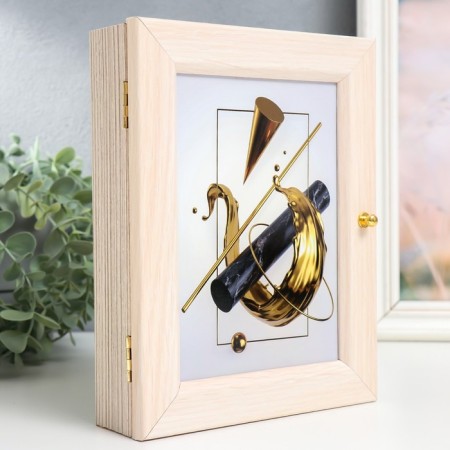 Ключница "Абстракция" 17х22 см,мол.дуб-1