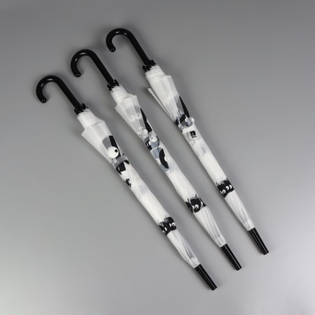 Umbrella - semi -automatic cane, 8 spokes, r = 47/54 cm, d = 108 cm, color mix-3
