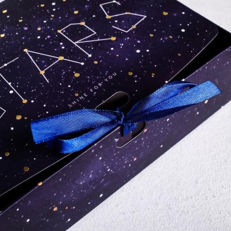 Gift box, packaging, "Stars", 16.5 x 12.5 x 5 cm, without tape-2