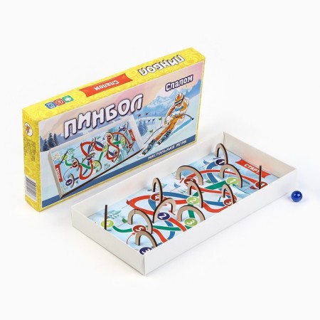 Игра настольная, "ПИНБОЛ Слалом" 31х16х4.5 см-1