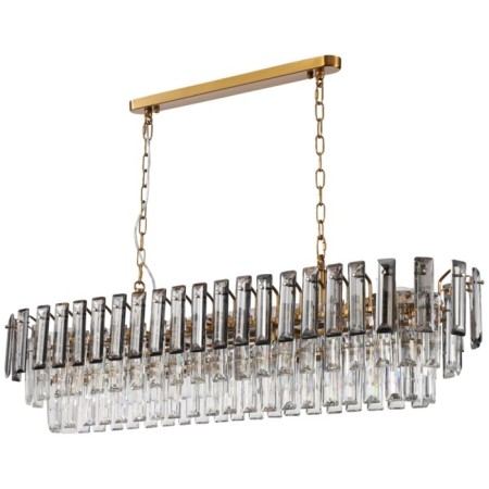 Suspended chandelier Stilform Ton 12XE14 40W, size 120x30x40-99 cm, bronze color