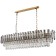 Suspended chandelier Stilform Ton 12XE14 40W, size 120x30x40-99 cm, bronze color