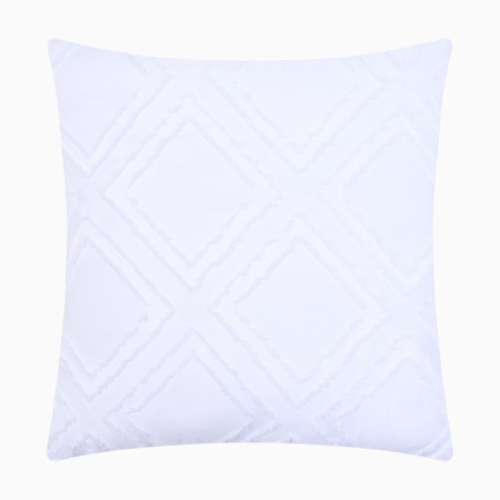 Decorative pillowcase "Ethel" rhombus 42*42 cm, white