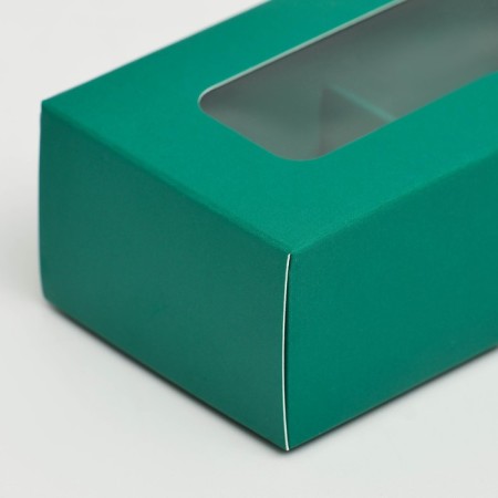 Folding box for 2 sweets, 10.5 x 5.5 x 3.5 cm, emerald-2
