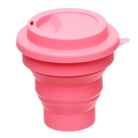 A glass for drawing DEVENTE. School, folding (silicone), pink-2
