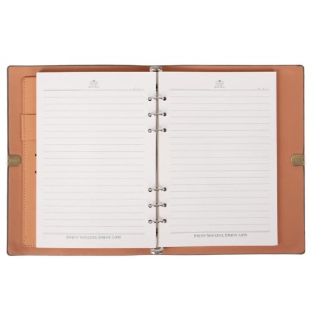 Organizer on the rings "Style" A5, 90 sheets in the ruler, on the elastic band, the cover of light, mix-8