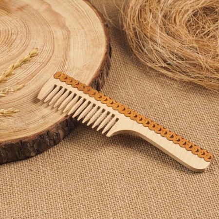 Comb "thread", birch bark, 18.5x4.5 cm