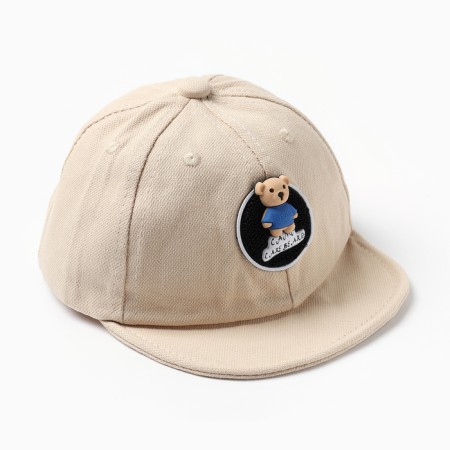 Cap "baseball cap" for girls, milk color, size 46-48