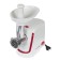 Electric meat grinder "Aksinya" KS-21, 2000 W, reverse, 4 nozzles, white-red