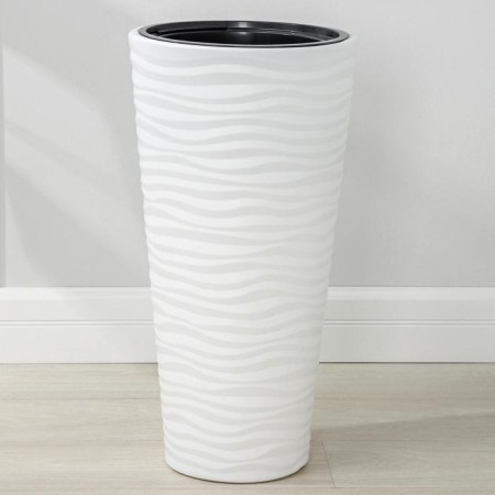 Kashpo for flowers with an insert "Oasis", 25 l (5 l), white color