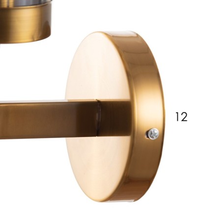 Bra "Orlando" E27 40W gold 16x12x44cm-3