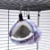 Rodent house, "heart" purple fleece