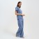 Female pajamas (T-shirt and trousers) KAFTAN "BASIC" Size 48-50, Blue color