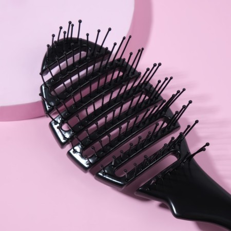 The comb is massage, ventilated, with hook, 7 × 22 cm, black color-2