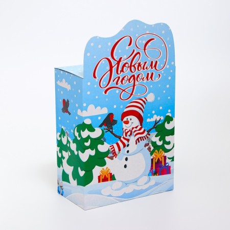 New Year. New Year's Christmas Gift Box 21.9 (29) x 17 x 9 cm.-1
