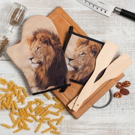 Set Gift Daula "Head of the Family": mittens 20x28 cm, severity 17x17 cm, 2 blades-1