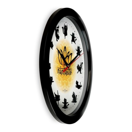 Wall watches, D-28 cm, interior "yoga with a cat" silent-1