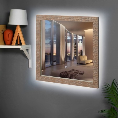 Highlight mirror, in the baguette, dark copper, wall, 50x50 cm-3