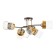 Harder chandelier 6x60W E27 brown, gold 70.5x32.5x21cm