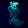 Silicone aquarium plant, glowing in the dark, 8 x 19 cm, green