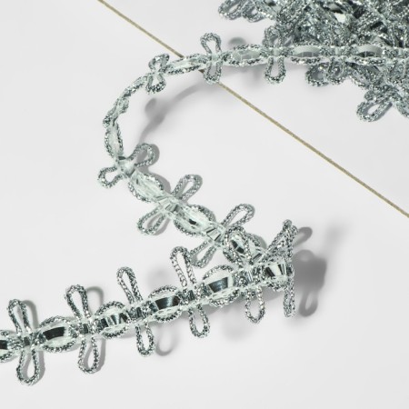 Decorative braid, 18 mm, 10 ± 1 m, silver color-1